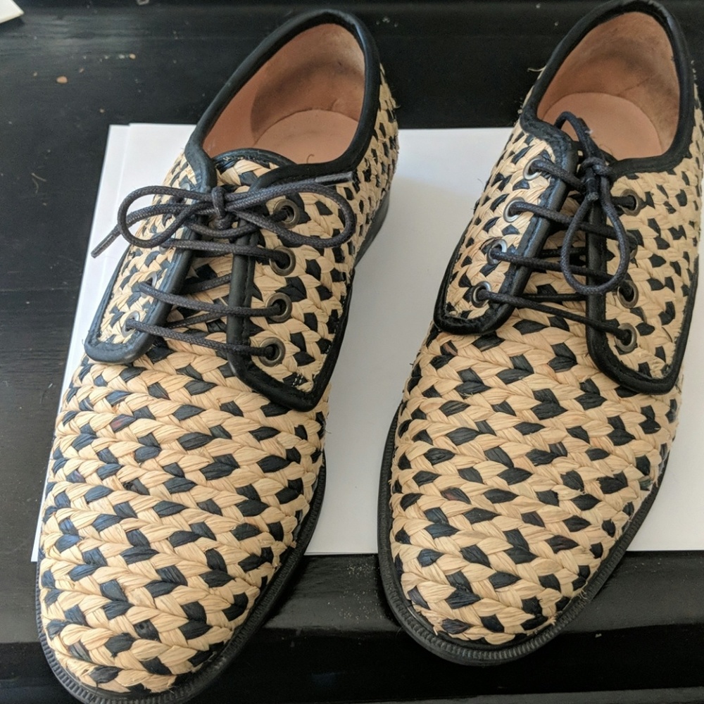Robert Clergerie Raffia Brogues